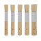 5 Piece Stencil Brush Set - Round Paint Brushes with Natural Bristle - Stiff Bristle Brushes for Chalk Paint, Acrylic, Watercolor - Stipple Brush for Stenciling